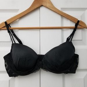 Victoria's Secret Lined Perfect Coverage Bra Black 38C NWT $42   Fits like a 36C